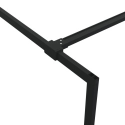 Paroi de douche Noir 100x195 cm Verre ESG demi-dépoli 