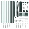 Set de Clôture 2 pièces Vert forêt Métal recouvert de plastique 