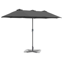 Parasol de jardin Anthracite 380 x 196 x 235 cm 