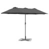 Parasol de jardin Anthracite 380 x 196 x 235 cm 