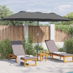 Parasol de jardin Anthracite 380 x 196 x 235 cm 