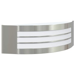 Applique murale extérieure 2 pcs Argent Acier inoxydable IP44 