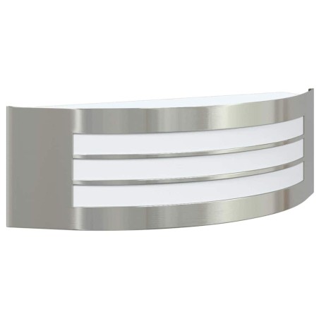 Applique murale extérieure 2 pcs Argent Acier inoxydable IP44 