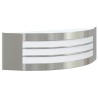 Applique murale extérieure 2 pcs Argent Acier inoxydable IP44 
