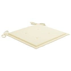 Chaises pliables d'extérieur lot de 2 et coussins Bois d'acacia 
