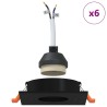 Projecteurs Encastrés 6 pcs Carré GU10 Noir 91x91 mm 