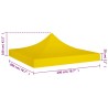 Toit de tente de réception 2x2 m Jaune 270 g/m²  