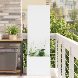 Jardinier avec Panneau Décoratif Blanc 50 x 140 cm 