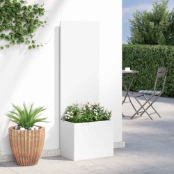 Jardinier avec Panneau Décoratif Blanc 50 x 140 cm 