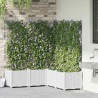 Pots de jardin Treillis avec stockage Blanc 120 x 120 x 142 cm Plastique 