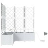 Pots de jardin Treillis avec stockage Blanc 120 x 120 x 142 cm Plastique 