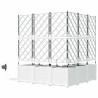 Pots de jardin Treillis avec stockage Blanc 120 x 120 x 142 cm Plastique 