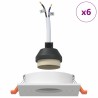 Projecteurs encastrés 6 pcs Carré GU10 Blanc 91x91 mm 