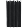 Rideaux occultants avec œillets 2 pcs en velours noir 