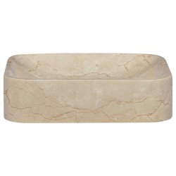 Lavabo Crème 40x40x10 cm Marbre 