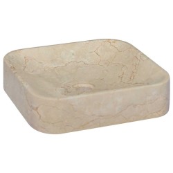 Lavabo Crème 40x40x10 cm Marbre 