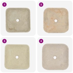 Lavabo Crème 40x40x10 cm Marbre 