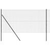Grillage Soudé avec 13 Poteaux Gris 1.2x25 m Acier 