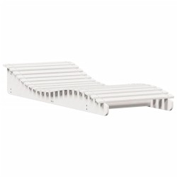 Chaise longue blanc 205x80x31,5 cm bois massif de pin 