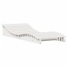Chaise longue blanc 205x80x31,5 cm bois massif de pin 