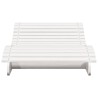 Chaise longue blanc 205x80x31,5 cm bois massif de pin 