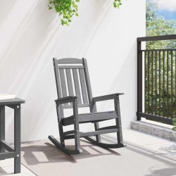 Chaise à bascule de jardin Gris clair 70x92x108 cm HDPE 