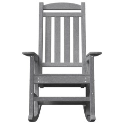 Chaise à bascule de jardin Gris clair 70x92x108 cm HDPE 