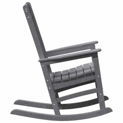 Chaise à bascule de jardin Gris clair 70x92x108 cm HDPE 