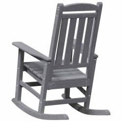 Chaise à bascule de jardin Gris clair 70x92x108 cm HDPE 