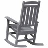 Chaise à bascule de jardin Gris clair 70x92x108 cm HDPE 