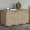 Armoire de rangement jardin beige 110x55x60,5 cm résine tressée 