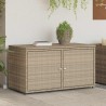 Armoire de rangement jardin beige 110x55x60,5 cm résine tressée 