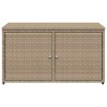 Armoire de rangement jardin beige 110x55x60,5 cm résine tressée 