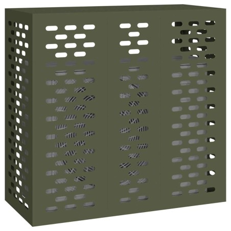 Housse de Climatisation - Olive, 110x50x105 cm, Acier 