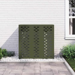 Housse de Climatisation - Olive, 110x50x105 cm, Acier 