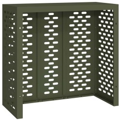 Housse de Climatisation - Olive, 110x50x105 cm, Acier 