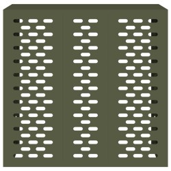 Housse de Climatisation - Olive, 110x50x105 cm, Acier 