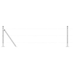 Poteaux de clôture avec plaques de base, 26 pcs, Ø32mm, 50cm, en acier galvanisé 
