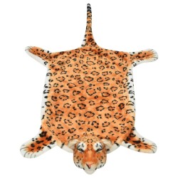 Tapis en peluche en forme de léopard 139 cm Marron 