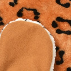 Tapis en peluche en forme de léopard 139 cm Marron 