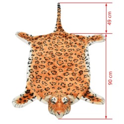 Tapis en peluche en forme de léopard 139 cm Marron 