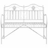 Banc Blanc Métal 103,5 x 59 x 89 cm Durable Banc d'extérieur 