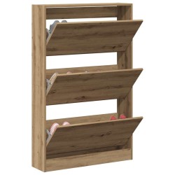 Meuble à chaussures Chêne artisan 80x21x125,5 cm Bois d'ingénierie 