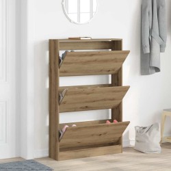 Meuble à chaussures Chêne artisan 80x21x125,5 cm Bois d'ingénierie 