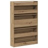 Meuble à chaussures Chêne artisan 80x21x125,5 cm Bois d'ingénierie 