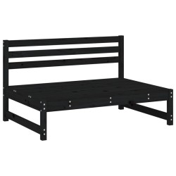 Canapés centraux de jardin 2 pcs noir 120x80 cm bois pin massif 