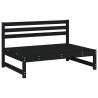 Canapés centraux de jardin 2 pcs noir 120x80 cm bois pin massif 