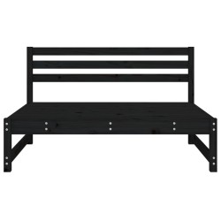 Canapés centraux de jardin 2 pcs noir 120x80 cm bois pin massif 