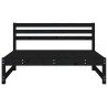 Canapés centraux de jardin 2 pcs noir 120x80 cm bois pin massif 
