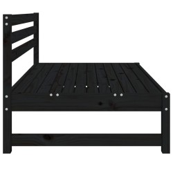 Canapés centraux de jardin 2 pcs noir 120x80 cm bois pin massif 